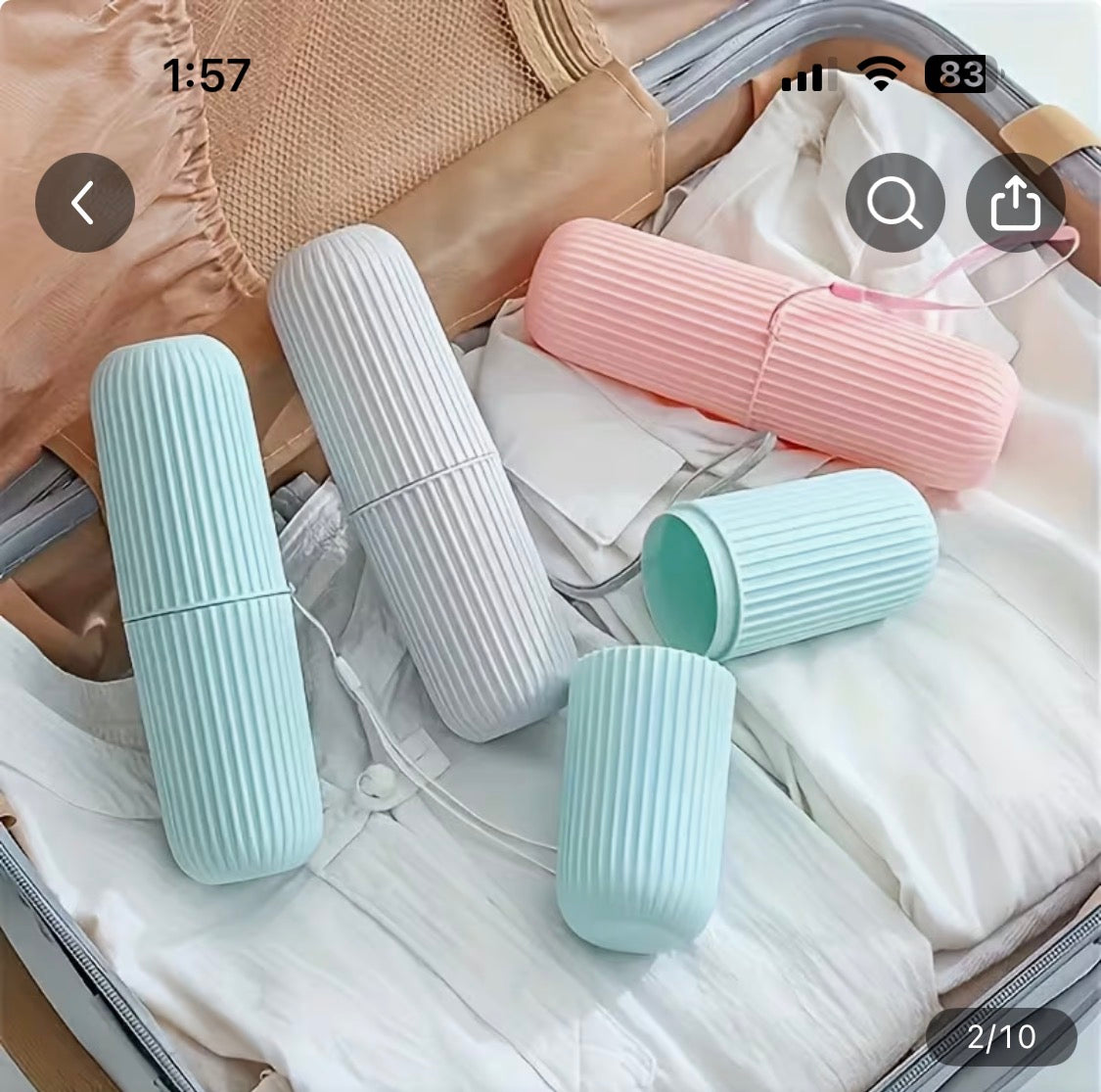 Portable Travel Toothbrush Holder with Toothpaste Dispenser