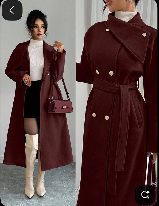 Burgundy trench coach style and shopping