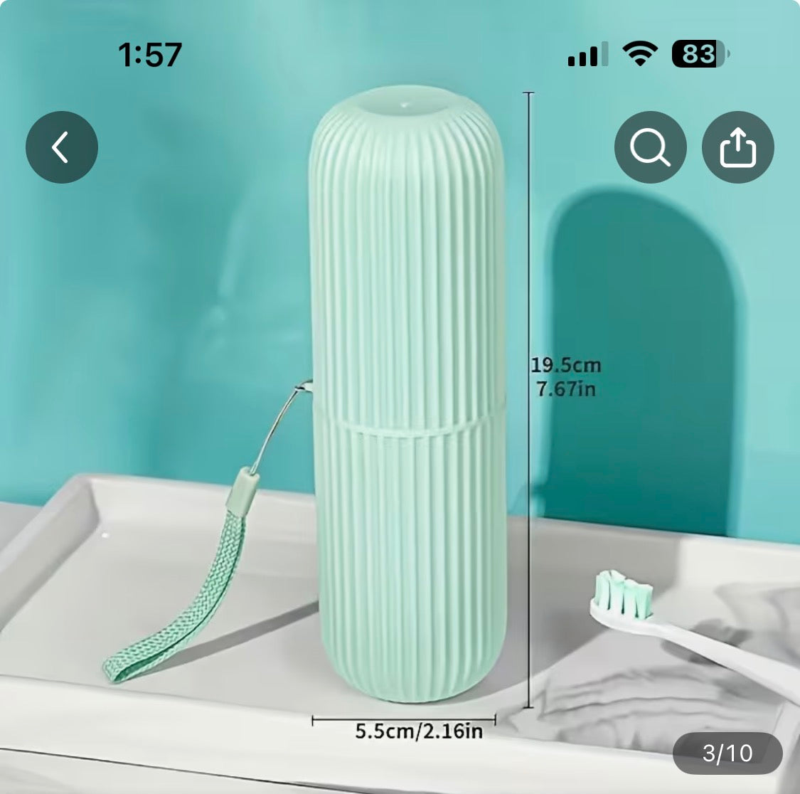Portable Travel Toothbrush Holder with Toothpaste Dispenser
