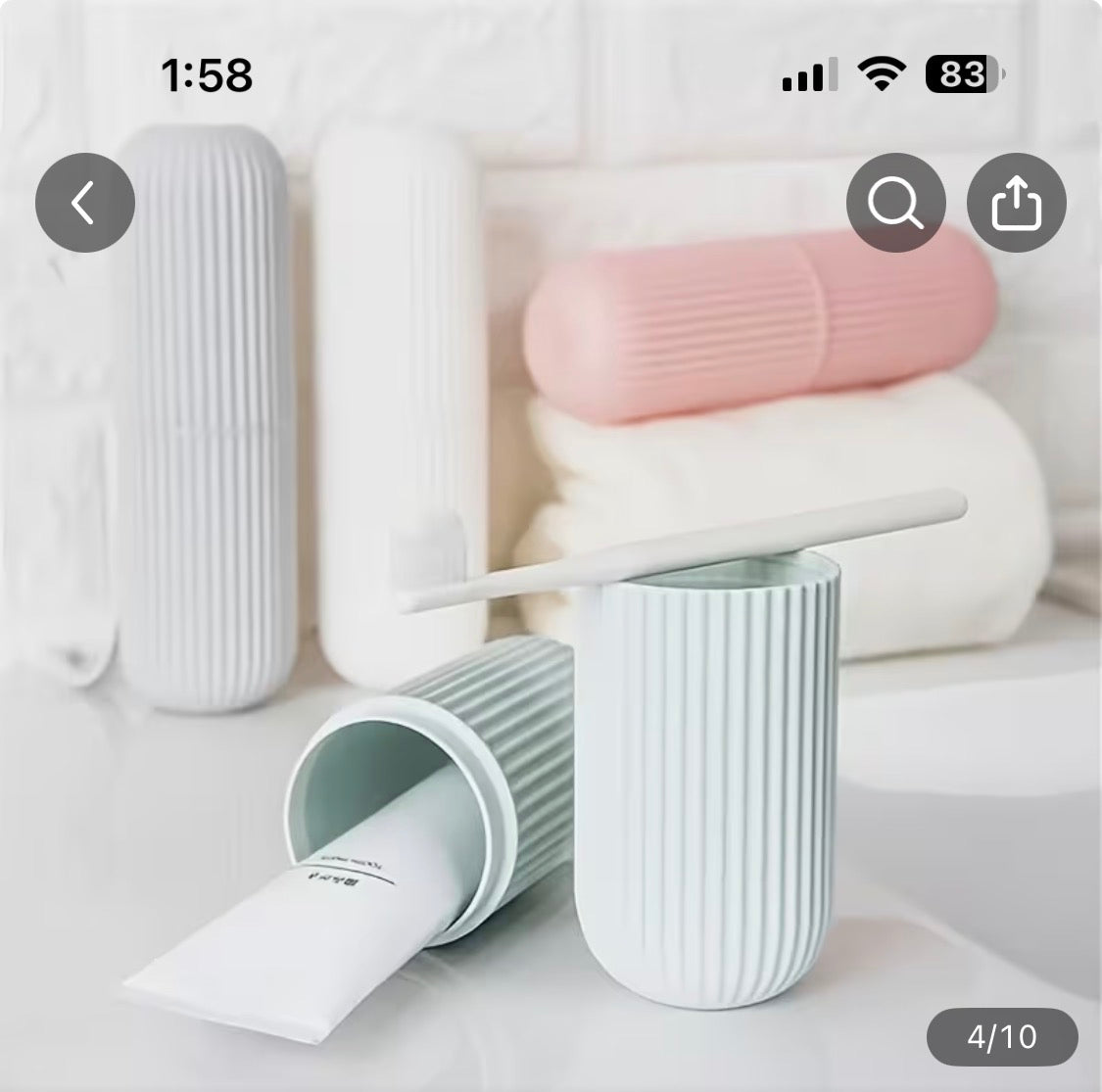 Portable Travel Toothbrush Holder with Toothpaste Dispenser