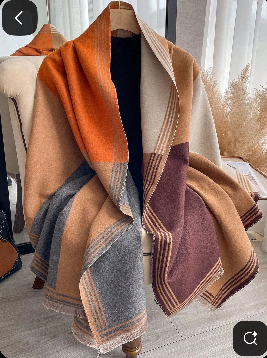 Elegant Multicolor Winter Shawl